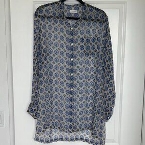 Dries Van Noten Floral Silk Chiffon Blouse/Shirt